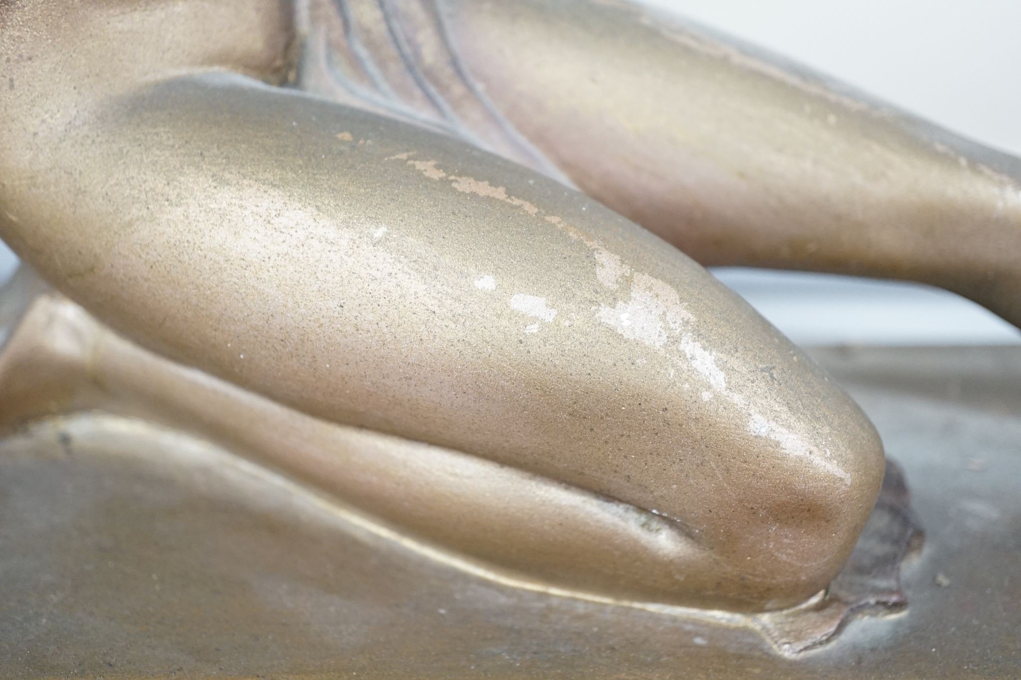 An Art deco style plaster figure 55cm
